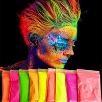 Marque Mcess ÉCHANTILLONS GRATUITS de qualité cosmétique pigmentos ongles au néon beauté nail art poudre de néon colorant fluorescent pigment