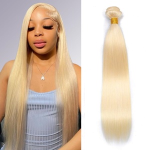 Cabello Humano Liso al por Mayor, Extensiones de Cabello Humano 100% Real, Cabello Virgen Vietnamita, Tejido de Cabello Rubio 613, Paquete de Cabello - Product Image 1