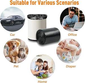 Bolsas de Basura Multiusos Huamaohengchun de 8 Galones, Resistentes a Desgarros, Bolsas de Basura Negras Inodoras y Resistentes (Paquete de 100, 50x60cm) - Product Image 4