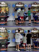 Machine de jeu d'arcade de tir à la pistolet pour deux joueurs, simulateur de tir vidéo HD LCD à monnayeur pour centre de jeux et FEC