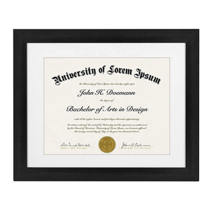 Americanflat 11x14 Logo personnalisé créatif Cadre mural en bois durable écologique et MDF classique noir avec diplôme/certificat - Product Image 1