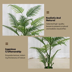 Paisaje Verde Decoración de Oficina Plantas Artificiales Decoración Maceta Artificial Fishail Palma <span class=keywords><strong>Bonsai</strong></span> - Product Image 5