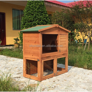 SDR009-T Luxury Modern Wooden Pet House Horizontal <b>Sliding</b> Closure All Seasons Indoor/Outdoor Use Roof Large Animal - Product Image 5