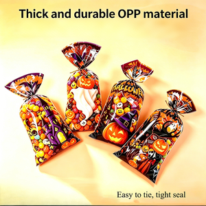 Wholesale Halloween Candy Bags 4 Designs Mixed OPP Clear Trick or Treat Gift Packaging Bags for Halloween Party Snack Biscuit - Product Image 2
