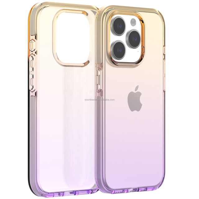 Soonleader Anti Yellowing Drop Protection Shockproof TPE Clear Slim Mobile Phone Case for Apple/IPhone 15 16 Pro Max