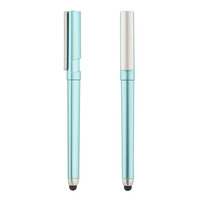 Bolígrafo Promocional de Lujo con Logotipo Personalizado, Metálico, Retráctil, Deportivo, Táctil, Doble Uso, Multifuncional, 0.5mm, Negro Neutro