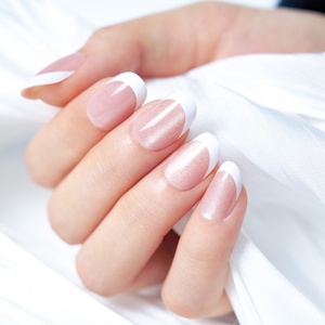 Ennio 32 <span class=keywords><strong>faux</strong></span> <span class=keywords><strong>ongles</strong></span> blancs œil de chat, forme ovale, en PMMA, longue tenue, pour manucure française, couvrance totale - Product Image 1