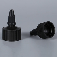 Bouchon de distribution de liquide en plastique à visser avec buse longue blanche et noire 24/410 28/410 pour bouteilles en plastique