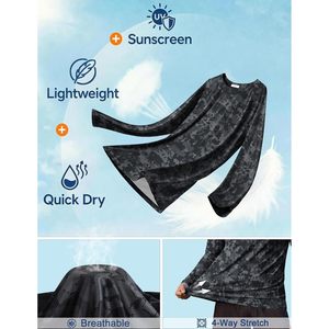 เสื้อเชิ้ตตกปลาแขนยาวสำหรับผู้ชาย FOXA ลายพราง ป้องกันแสงแดด UPF 50 แห้งเร็ว ระบายอากาศได้ดี เหมาะสำหรับเล่นกีฬาและว่ายน้ำ - Product Image 5