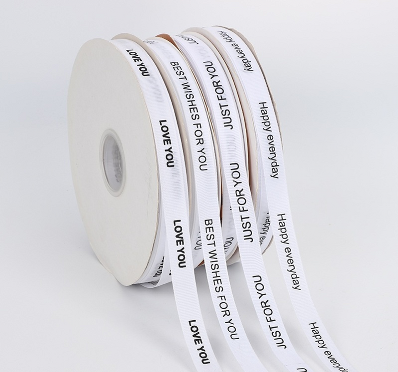 Ribbed Band Fashionable Simple Ribbon Packaging Gift Ribbon Custom Logo