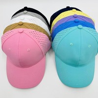 Casquette de baseball unisexe Wins Flying en polyester imperméable et respirant, personnalisable, 5 panneaux, logo brodé 3D, perforations découpées au laser