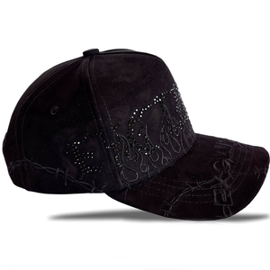 Chất Lượng Cao Người Đàn Ông Của 5 Bảng Điều Chỉnh Một Khung Mũ Bóng Chày Gorras Cong Thêu Thể Thao <span class=keywords><strong>Hat</strong></span> Với Da Lộn Màu Đen Brim <span class=keywords><strong>Visor</strong></span> - Product Image 5