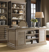 Bureau de style américain en bois massif, moderne, extensible, avec hauteur réglable et rangement par tiroirs, pour la maison/l'appartement