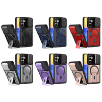 Étuis de téléphone portable robustes pour Samsung Galaxy A07 A17 A37 A57 A16 A36 A56 A15 5G avec béquille intégrée et protection d'objectif d'appareil photo