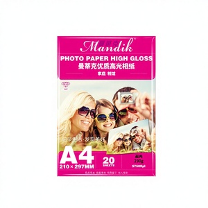 Carta Fotografica Lucida A4 <span class=keywords><strong>per</strong></span> Stampanti da 5-8 Pollici, Impermeabile, <span class=keywords><strong>per</strong></span> Inchiostro a Colori, 20 <span class=keywords><strong>Fogli</strong></span>/Confezione, Modello A4qm20 - Product Image 2