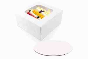 Atacado Pink White Foil Especificações <span class=keywords><strong>Cardboard</strong></span> Cup Cake Box UV Transparente Paper Cake Box Padaria Cookies Embalagem Artesanato - Product Image 5