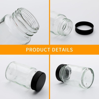 Botol Kaca Mini Shot 60ml 2oz Bulat Kosong dengan Logo Custom untuk Kopi, Jus Cold Press, dan Minuman Lainnya, Dilengkapi Tutup Sekrup Hitam