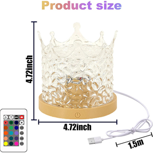 RGB Crystal Lamp Water Ripple Projector Night <b>Light</b> Home Bedroom Aesthetic Room Decoration Atmosphere Lamp Gift Sunset <b>Lights</b> - Product Image 5