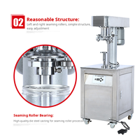 Machine à sceller les boîtes électriques en acier inoxydable semi-automatique, machine à sertir et à sceller les boîtes, équipement d'emballage alimentaire