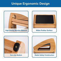 Repose-pieds en bois pour le travail sous le bureau Repose-pieds réglable sous le bureau avec 3 positions de hauteur