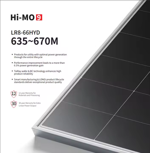 LONGi <b>Solar</b> Hi-Mo9 LR8-66HYD-640M HPDC Bifacial 640W With 30 Years Warranty LR8-66HYD-640M 640W Photovoltaic - Product Image 4