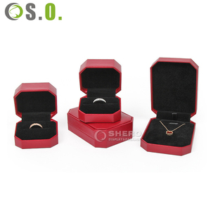 High End Octagon Imitation Leather Paper <b>Jewelry</b> Gift Box Factory Direct Custom Logo Ring Necklace Box Bulk Supply - Product Image 4