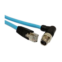 Connecteur Ethernet M12 RJ45 IP67 étanche blindé 8 broches avec contacts plaqués or, boîtier métallique certifié ROHS/CE