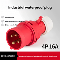 Connecteur Électrique Industriel Aéronautique en Cuivre Étanche IP44 Mâle-Femelle Triphasé 3/4/5 Broches 16A/32A 220V/380V