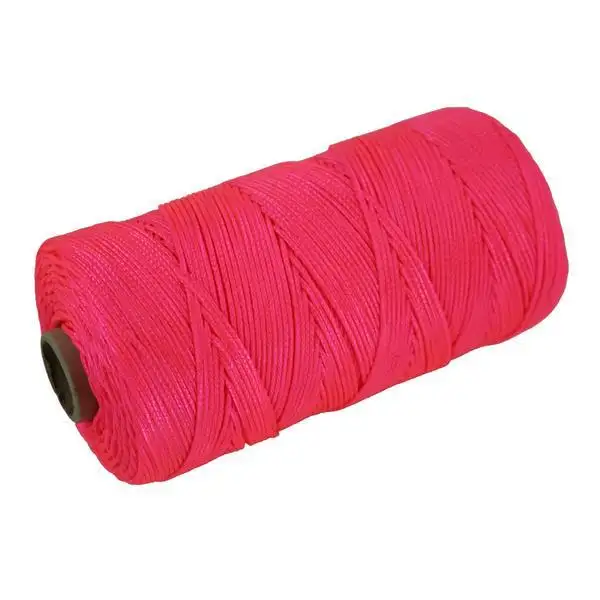 1.6mm floresan pembe naylon Mason hattı 500ft ambalaj ipi