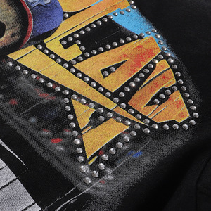 Camiseta de Hombre Rough Play Y2K Streetwear Vintage Lavada Oversize de Algodón Pesado con Estampado Gráfico Caveira - Product Image 4