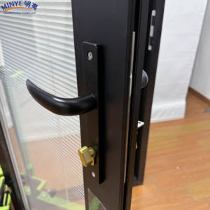 Puerta abatible de aleación de aluminio de puente <span class=keywords><strong>roto</strong></span> con vidrio incorporado y persianas integradas, aislante térmico e insonorizada - Product Image 6