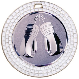 Médaille de boxe en or de luxe Noble <span class=keywords><strong>avec</strong></span> bordure incrustée de diamants et motif de gants Sports Award - Product Image 2