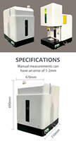ActionLasers JPT MOPA Grabador Láser de Fibra CNC Programable de Alta Precisión para Piedra/Goma/Metal/Madera, Compatible con DXF/LAS, Velocidad de 12000 mm/min, Refrigeración por Aire