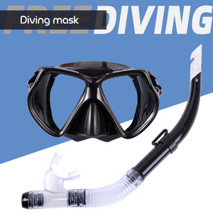 Masque de plongée pour adultes avec verres en verre trempé de 4,0 mm, lunettes de plongée étanches en silicone et ensemble de tuba semi-sèche pour la plage - Product Image 5