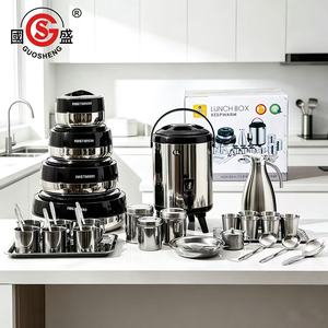 Ensemble de 54 ustensiles de cuisine en acier inoxydable, <span class=keywords><strong>kit</strong></span> de cuisine de camping, ensemble <span class=keywords><strong>complet</strong></span> de <span class=keywords><strong>vaisselle</strong></span> de restauration, ensemble de cuisine de pique-nique, ensemble cadeau - Product Image 1