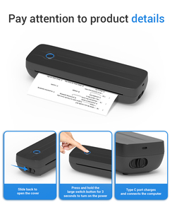 Y8 di động inkless di động ảnh tài liệu mini máy in cầm tay văn phòng nhỏ nhiệt <span class=keywords><strong>A4</strong></span> máy in - Product Image 5