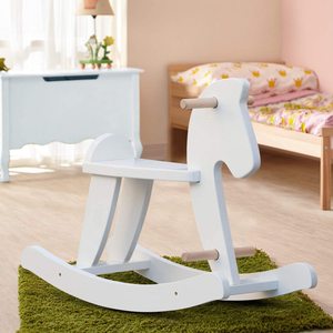 Bébé personnalisé Tour Animal Blanc <span class=keywords><strong>À</strong></span> <span class=keywords><strong>Bascule</strong></span> Jouet Enfants Bébé En Bois <span class=keywords><strong>Cheval</strong></span> <span class=keywords><strong>À</strong></span> <span class=keywords><strong>Bascule</strong></span> Jouet Pour Enfants - Product Image 1