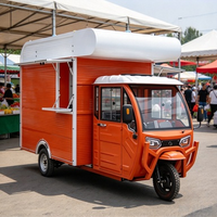 Chariot alimentaire mobile avec roues pour doner kebab, hot-dogs, burgers, snacks et restauration de rue