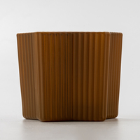 Pot à bougie en verre brun très vendu, porte-bougie transparent en forme d'étoile pour la maison, les mariages et les fêtes
