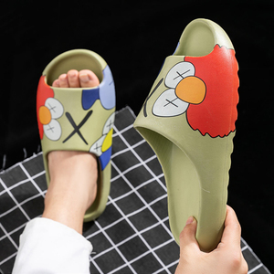 Sandales et pantoufles originales unisexes Real Original Black Bone 380 avec logo personnalisé marron vert pour femmes, hommes, bébés et enfants - Product Image 2