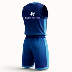 Ensemble de maillots de basket-ball personnalisés pour hommes et adultes, uniforme d'entraînement de basket-ball uni avec logo imprimé par sublimation respirante - Product Image 3