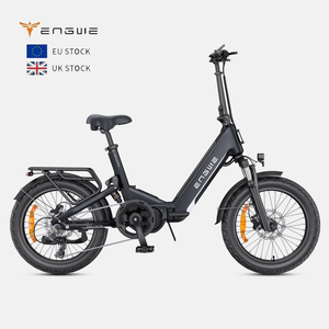 Vélo électrique pliable urbain EU 20 " × 3.0 " avec pneus hybrides, moteur 250W, batterie intégrée 100Nm, écran LED, pour trajets urbains - Product Image 1