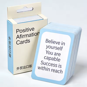 Vente en gros d'usine, conception personnalisée, impression de logo, cartes de jeu, jeux de cartes d'affirmations positives pour adultes - Product Image 1