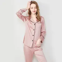 Großhandel Luxus Custom Seiden satin zweiteilig Sleep Wear reine Maulbeer-Seiden pyjamas Damen Seiden pyjamas Set