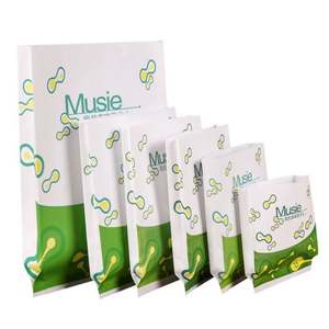 <b>Paper</b> Bag, <b>Grease</b> Proof Burger Snack <b>Paper</b> Bag Flat Sharp Bottom White Food Packaging Kraft <b>Paper</b> Carton Bakery Bag Recyclable - Product Image 2