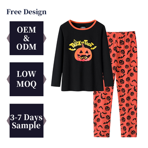 Boutieuqe Conjunto de pijamas de Halloween 2025 Venta caliente Ropa para niños Lindo gato Unicornio Manga larga Niños y niñas Ropa de dormir Traje - Product Image 1