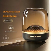 Haut-parleur sans fil avec subwoofer, lumière ambiante RGB, design transparent, mini haut-parleur audio portable, couleur personnalisée de haute qualité