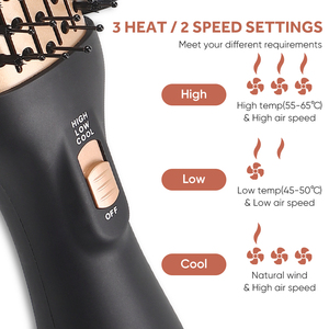 Sèche-cheveux <span class=keywords><strong>brosse</strong></span> ionique tout-en-un avec diffuseur, souffleur rotatif et volumateur - Utilisation hôtelière, contrôlé par application, pour la maison, les voyages et les camping-cars - Product Image 4