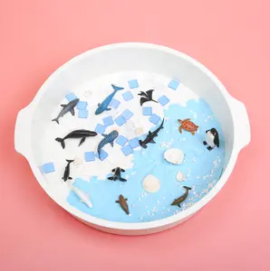 Paket Suplemen Bahan Bermain Berantakan Kecil Mainan Ornamen Hewan Laut Montessori Mainan Edukasi Stem Panda Hadiah Anak-anak
