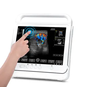Máquina veterinária do ultrassom preto e branco do tela táctil varredor portátil do ultrassom do Doppler da cor